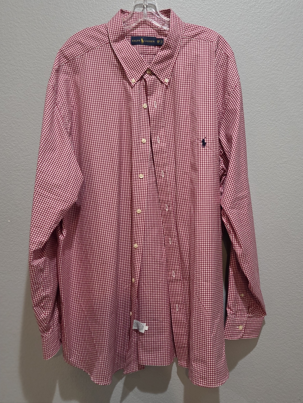 Polo by Ralph Lauren Red Gingham Button-Down Shirt Suze 3XB